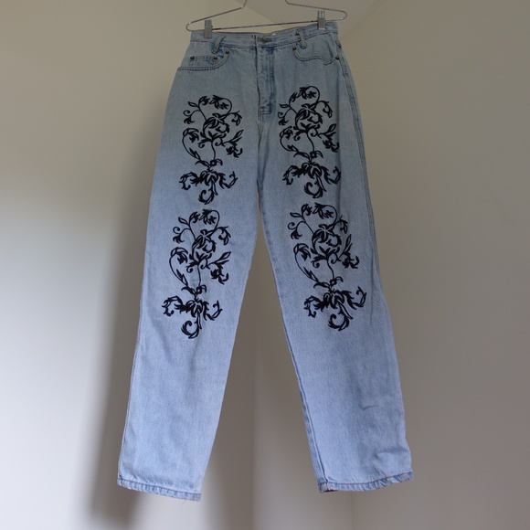 Vintage Embroidered Jeans - Picture 1 of 4